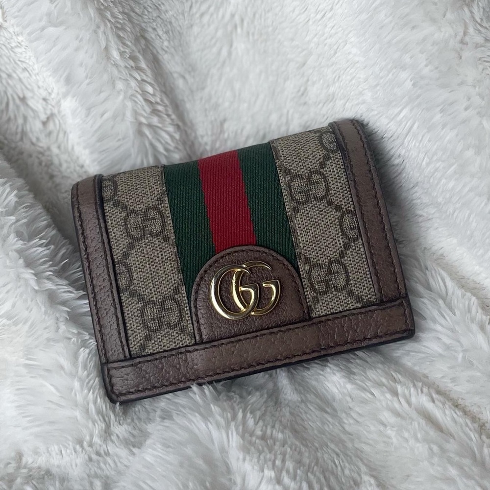 100% Authentic Pre-loved GG Ophedia Gucci card case wallet.